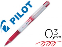 Bolígrafo roller Pilot V-ball Grip tinta roja 0,5 mm.